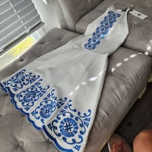 PARKER Cheryl White Embroidered Dress